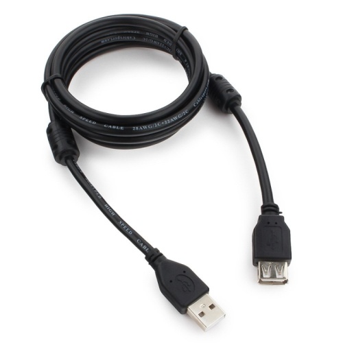 Кабель удлинитель USB2.0 Pro Cablexpert CCF2-USB2-AMAF-6, AM/AF, 1.8м, экран, 2феррит.кольца, черный, пакет | код CCF2-USB2-AMAF-6 | Cablexpert Кабель удлинитель USB2.0 Pro Cablexpert CCF2-USB2-AMAF-6, AM/AF, 1.8м, экран, 2феррит.кольца, черный, пакет | код CCF2-USB2-AMAF-6 | Cablexpert