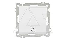 21 - Выключатель кнопочный, символ - звонок, пруж. зажимы, белый | код 2100-407-0101Z | Mutlusan