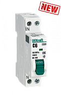 Авт. выкл. 1+N 6А х-ка D ВА-103 4,5кА | код 12407DEK | DEKraft