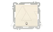 21 - Выключатель кнопочный, символ - звонок, пруж. зажимы, сл.кость | код 2100-407-0102Z | Mutlusan