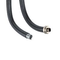 Металлорукав DN 16мм в полиуретановой оболочке Dвн15,5 мм Dнар 21,0мм 50м цвет черный | код 607PU16N | DKC