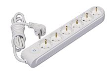 Удлинитель 6х5м с заземл. 16А IP20 ПВС 3х1.5 с выкл. защ. шторки Makel N6310064