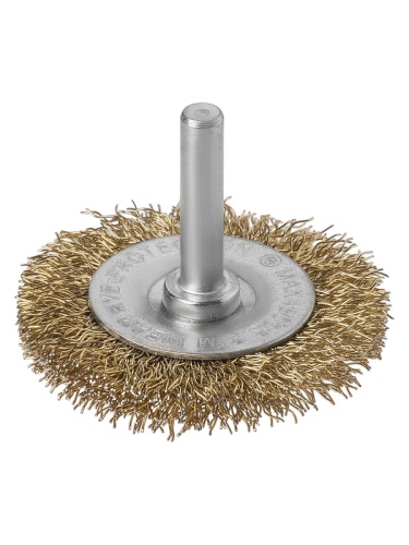 Щетка для дрели плоская, 50 мм, латунированная витая проволока d 0,3 мм, Рубин, TDM | код SQ1096-0201 | TDM