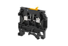 Клемма проходная винтовая 4 мм2, с размыкателем, на 2 подключения, черная KULTD4TS(BK) | код 1103130005 | Elmex