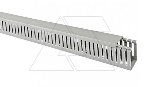 Перфорированный короб TWDN 25x100 (ширина крышки х глубина короба), L=2м, серый | код 11701656 | TrinityTouch