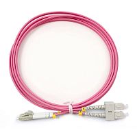 Патч-корд оптический LANMASTER, дуплексный, LC/PC-SC/PC, OM4, LSZH, 2.0 м | код LAN-2LC-2SC/OM4-2.0 | LANMASTER