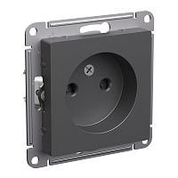 ATLASDESIGN РОЗЕТКА без заземления со шторками, 16А, механизм, БАЗАЛЬТ | код ATN001449 | Systeme Electric