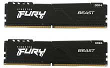 Память DDR4 2x8GB 3733MHz Kingston KF437C19BBK2/16 Fury Beast Black RTL Gaming PC4-29800 CL19 DIMM 288-pin 1.35В kit dual rank с радиатором Ret | код 1560213 | Kingston