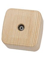 Розетка TВ простая (0-2400 Гц, мама) открытой установки, IP20 сосна Дача Народная | код SQ1824-0083 | TDM НАРОДНЫЙ