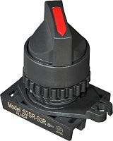 Головка переключателя S2SR-S5R, с короткой ручкой указатель красный, 3-х позиционный 60 с самовозвратом из 2-х положений, монтажное отверстие 22/25мм | код A8026-A5550001802 | РЕЛЕ И АВТОМАТИКА