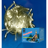 ULD-S0500-050/DTA WARM WHITE IP20 Гирлянда светодиодная с контроллером, 5м. 50 светодиодов. Теплый белый свет. Провод прозрачный. ТМ | код UL-00005256 | Uniel