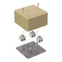 Коробка огнестойкая для кабель-канала 40-0460-FR2.5-6 Е15-Е120 RAL1001 85х85х45 (44 шт/кор) Промрукав | код 40-0460-1001-FR2.5-6 | ПРОМРУКАВ