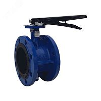 Затвор дисковый поворотный Ду 200 Ру10/16 фланцевый чугунный с рукояткой диск чугун манжета EPDM . | код 107-8073 | Benarmo