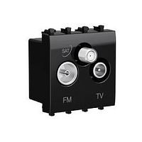 Розетка TV-FM-SAT AVANTI, Оконечная розетка, черный квадрат | код. 4402532 | DKC