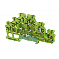 Клемма заземления пружинная 2,5 мм2, трехуровневая, на 6 подключений SGQ2.5-3T | код 2102110000 | Elmex