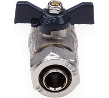 Кран шаровой для металлопластиковых труб В 3/4x20 бабочка | код 875 | AQUALINK