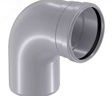 Отвод 88.5 град. 110 однораструбный, серый | код 1051190 | Uponor