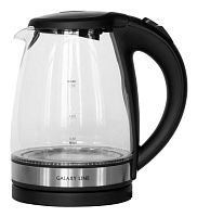 Чайник электрический Galaxy Line GL 0560 1.7л. 2200Вт черный/серебристый корпус: стекло/металл/пластик (ГЛ0560ЛЧЕРН) | код 1812532 | GALAXY LINE
