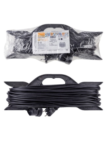 Удлинитель-шнур на рамке силовой народный ПВС 2200 Вт б/з, 10м, штепс. гнездо | код SQ1307-0306 | TDM НАРОДНЫЙ