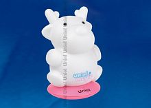 Светильник-ночник серия DTL-305-Лосенок/3color/Base pink/Rech «Волшебные фонарики» аккумуляторный на розовой подставке, материал корпуса пластик, цвет корпуса - смена цветов при включении Uniel | код 03557 | UNIEL