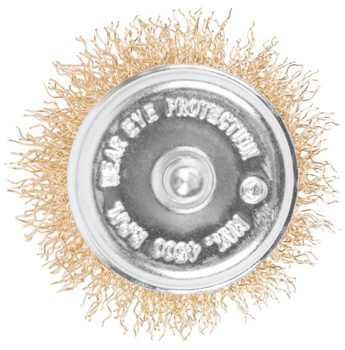 Щетка для дрели, Чашка, латунированная витая проволока 0,3 мм, 50 мм, блистер, Profi | код 82-910 | FIT фото 6