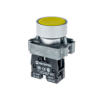 Кнопка плоская, желтая, 1NO, мет. MTB2-BAZ115 | код 58151 | MEYERTEC