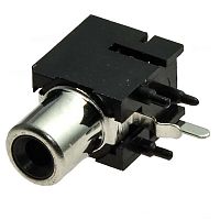 Разъём RCA RUICHI RCA-109 PCB jack чёрный, 50 В | код 107457 | Ruichi