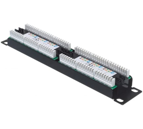 Патч-панель 10 дюймов, 1U, 12 портов RJ-45, категория 5e, Dual IDC | код 04-0025 | REXANT