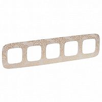 Рамка 5 постов VALENA ALLURE, нарцисс золото | код. 754355 | Legrand