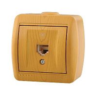 Ната Розетка телефонная евро ольха | код 710-0700-137 | LEZARD