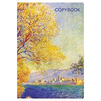 Тетрадь 40 л. в линию обложка SoftTouch, бежевая бумага 70 г/м2, сшивка, А5 (147х210 мм), КЛОД МОНЕ, BRAUBERG, 403794 | код 403794 | BRAUBERG