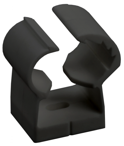 Клипса с фикс. для глад. труб 20-25мм черн. IEK | код CTA00D-FL-020-K02 | IEK