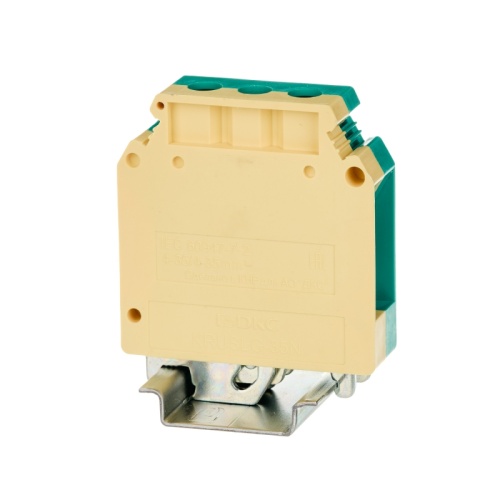 Клемма заземления, винтовой зажим, 2 точки подключения, 35 кв.мм | код KRUSLG-35N | DKC Клемма заземления, винтовой зажим, 2 точки подключения, 35 кв.мм | код KRUSLG-35N | DKC