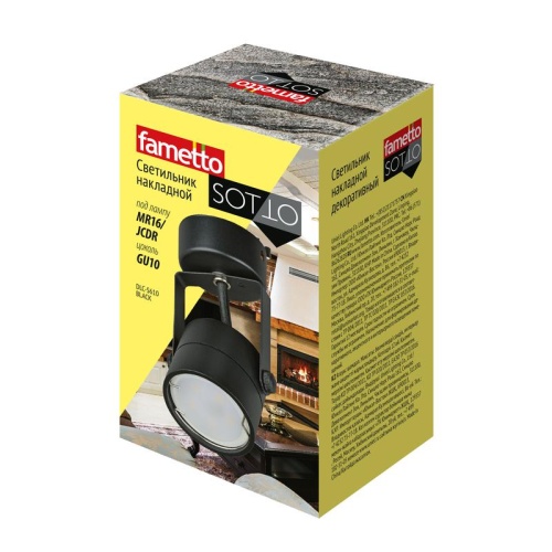 Светильник DLC-S610 GU10 BLACK декоративный накладной серия Sotto Без лампы цоколь GU10 Металл Черный TM Fametto | код UL-00008870 | Uniel