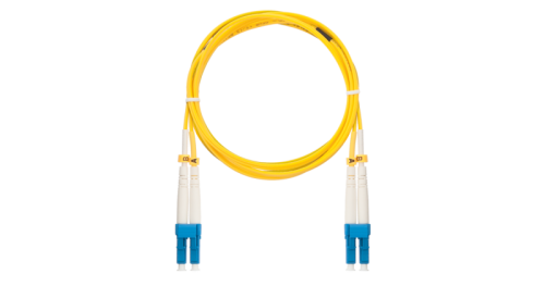 Шнур NIKOMAX волоконно-оптический, соединительный, одномодовый 9/125мкм, стандарта OS2, LC/UPC-LC/UPC, двойной, LSZH нг(A)-HFLTx, 2мм, желтый, 2м | код NMF-PC2S2C2-LCU-LCU-002-R | NIKOMAX