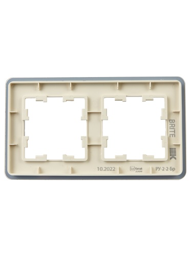 BRITE Рамка 2-мест. РУ-2-2-Бр стекло песчаный RE IEK | код BR-M22-G-41-K98 | IEK фото 5