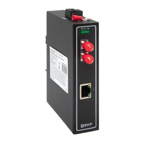 Медиаконвертер 10/100/1000Base-TX в 1000Base-X, разъем ST, двойное одномодовое оптоволокно, 1310нм TSX EKF | код TSX-MC-1GX1GT-ST | EKF