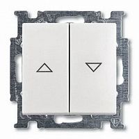 Выключатель для жалюзи 2-клавишный кнопочный BASIC55, альпийский белый |  код. 1413-0-1082 |  ABB