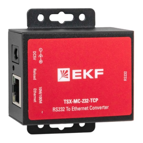 1-портовый преобразователь RS-232 в Ethernet, EKF, MC-232-TCP TSX EKF | код TSX-MC-232-TCP | EKF