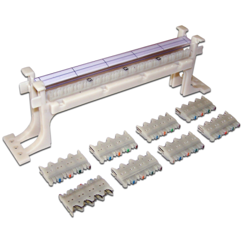 32-парный 110 настенный кросс LANMASTER кат. 6, блоки и ножки в комплекте | код LAN-WS110-32FT/6 | LANMASTER