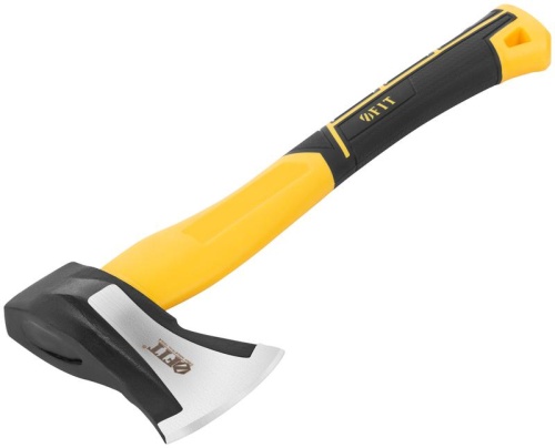 Топор-колун "ушастый" кованый 1000г фибергласовая ручка FIT 46171 фото 2