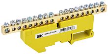 Шина PE "земля" на DIN-изоляторе ШНИ-6х9-18-Д-Ж | код YNN10-69-18D-K05 | IEK