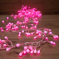 Гирлянда Мишура LED 6 м прозрачный ПВХ, 576 диодов, цвет розовый | код 303-617 | NEON-NIGHT