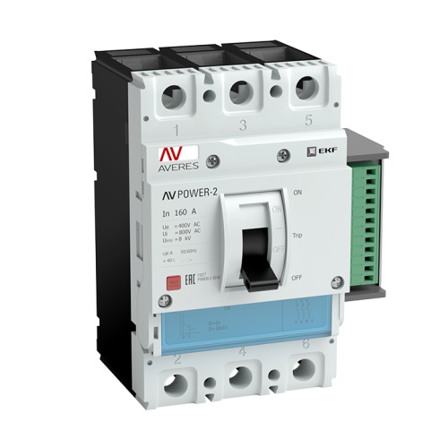 Автоматический выключатель AV POWER-5/3 1600А 70kA ETU6,0 AVERES | код mccb-53-1600M-6.0-av | EKF