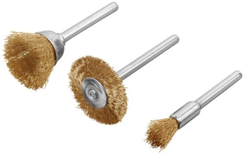 Корщетки латунированные, набор 3 шт | код 36904 | FIT фото 2