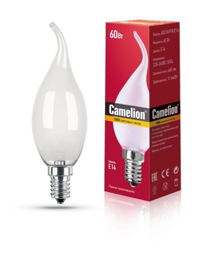 Лампа накаливания MIC 60Вт CW/FR/E14 | код 11279 | Camelion