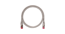 Шнур коммутационный NIKOMAX S/FTP 4 пары, Кат.6a (Класс Ea), 500МГц, 2хRJ45/8P8C, T568B, заливной, с защитой защелки, многожильный, BC (чистая медь), 26AWG (7х0,165мм), PVC нг(А), серый, 2м | код NMC-PC4SA55B-020-GY | NIKOMAX