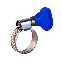 Хомут червячный 16-25/9-0,7мм, с ключом, нержавеющая сталь W2, (50 шт/уп) REXANT | код 07-0716-1 | REXANT