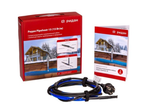 Кабель саморегулирующийся нагревательный Pipeheat-15 19 м 285 Вт с вилкой | код 21RT0808R | DEVI фото 2