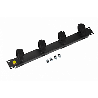 Кабельный органайзер 19, c 4 хомутами-липучкам, 1U | код LAN-ORG/VCM4-1U | LANMASTER